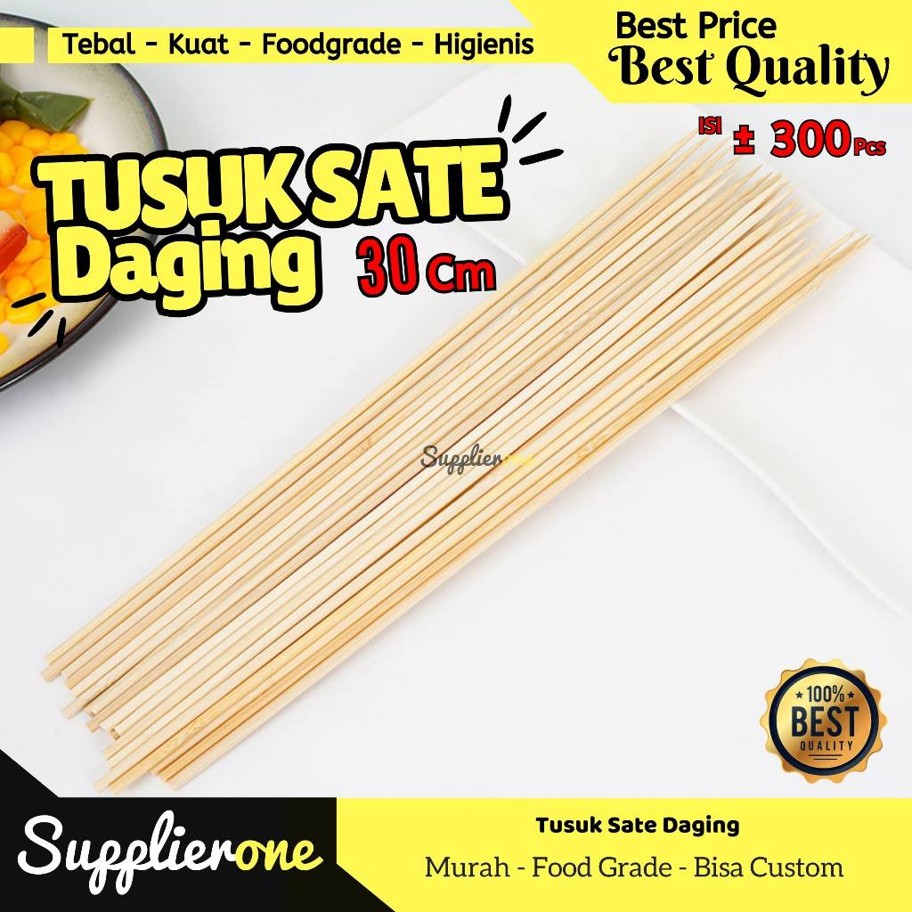 Tusuk Sate 30cm / Tusuk Sate Daging / Tusuk Sate Panjang / Tusuk Sate / Tusuk Bambu / Tusuk Sate 25c