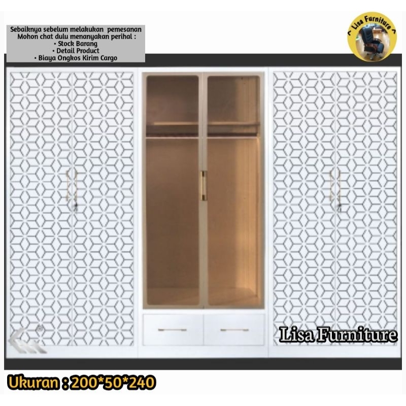 Lemari Besi Pakaian|Lemari Besi Pakaian Sliding|Lemari Besi Pakaian Sliding 2 Pintu|Lemari Besi Paka
