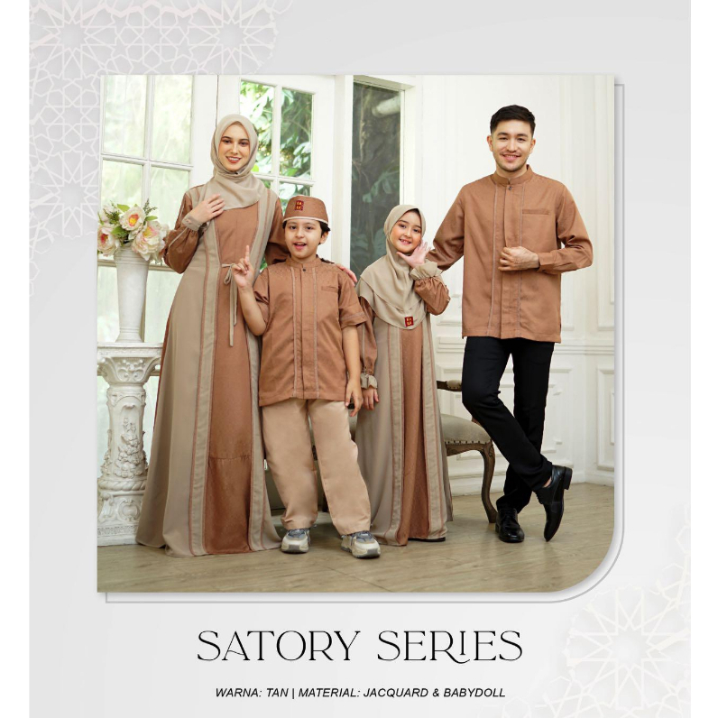 Sarimbit Satory Series - Tan by Keke / Sarimbit Keluarga Terbaru 2024 / Baju Sarimbit Keluarga / Baj