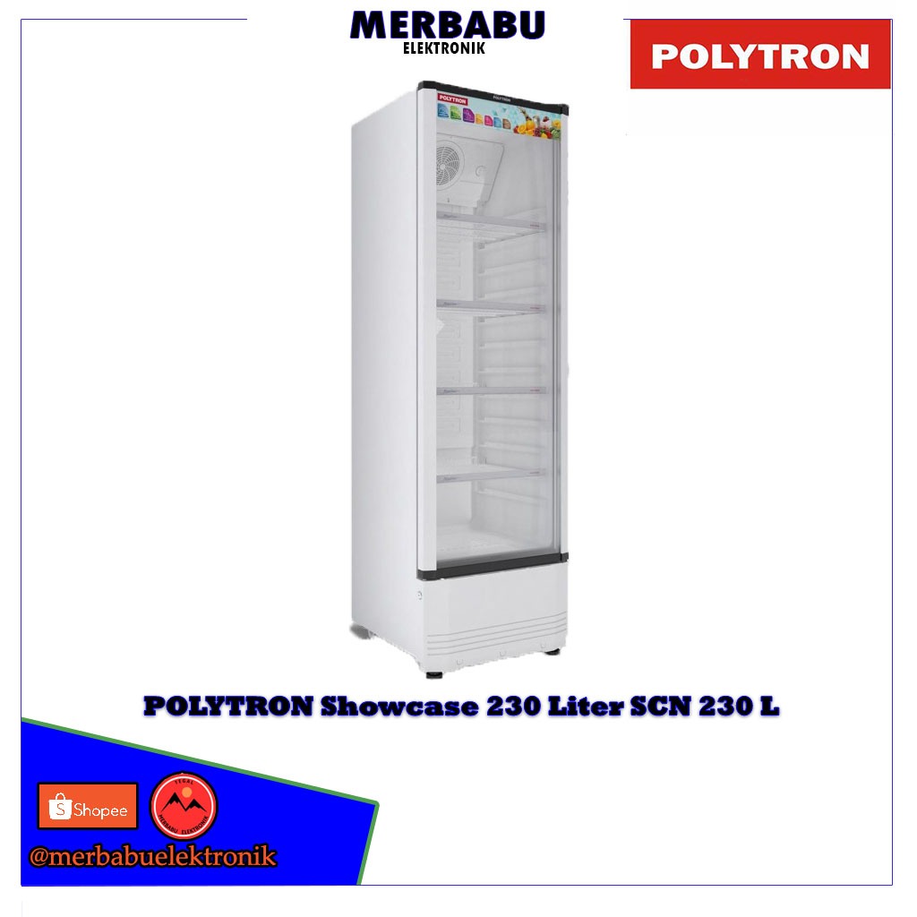 Polytron Showcase SCN-230 4 Rak 280L Display Cooler