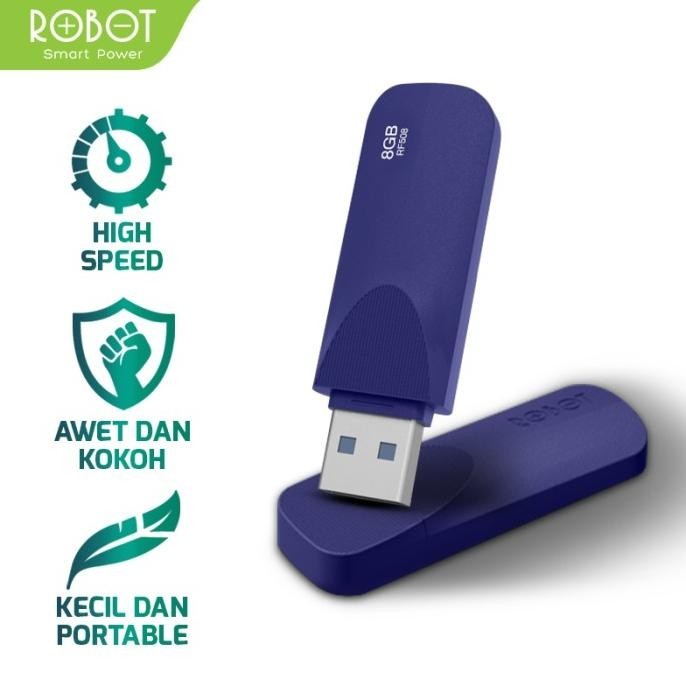 ROBOT FLASHDISK RF-508 RF-516 8GB 16GB BLUE USB 3.0