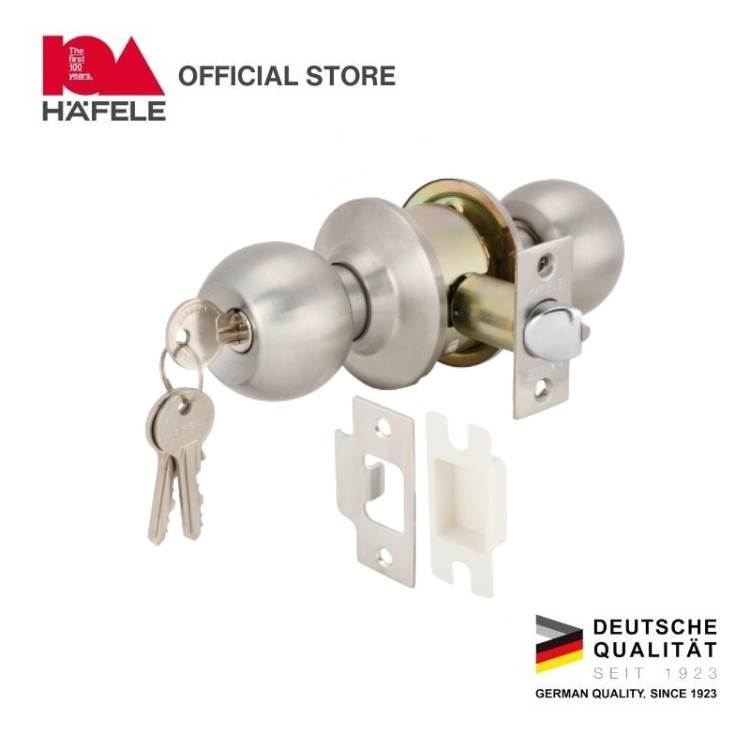 Hafele Gagang Pintu Kunci Pintu Ball Head Stainless Steel - Gagang Pintu Set