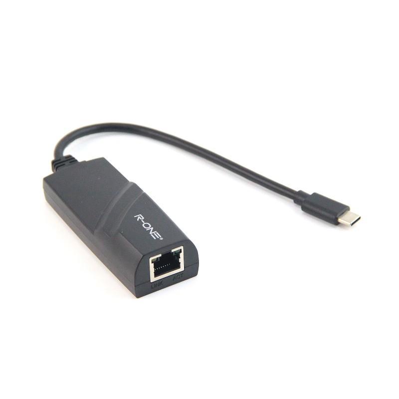 CONVERTER USB TYPE C TO LAN RJ45 / R-ONE USB TYPE-C ETHERNET ADAPTER / KONEKTOR KABEL LAN DARI TYPEC