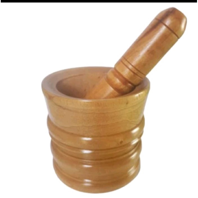 LUMPANG KAYU 13 CM + ALU ( UKURAN KECIL )