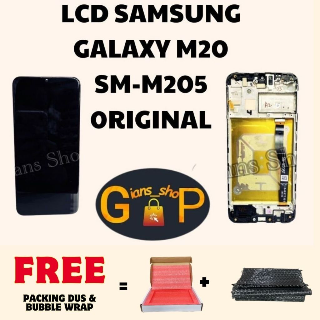 LCD TOUCHSCREEN SAMSUNG GALAXY M20 - M205 FULLSET ORIGINAL 2ND COPOTAN