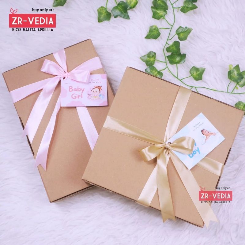 

BOX Kado - (add on) . Box Hampers Mewah Gift Free Kartu Ucapan Dan Pita Packaging