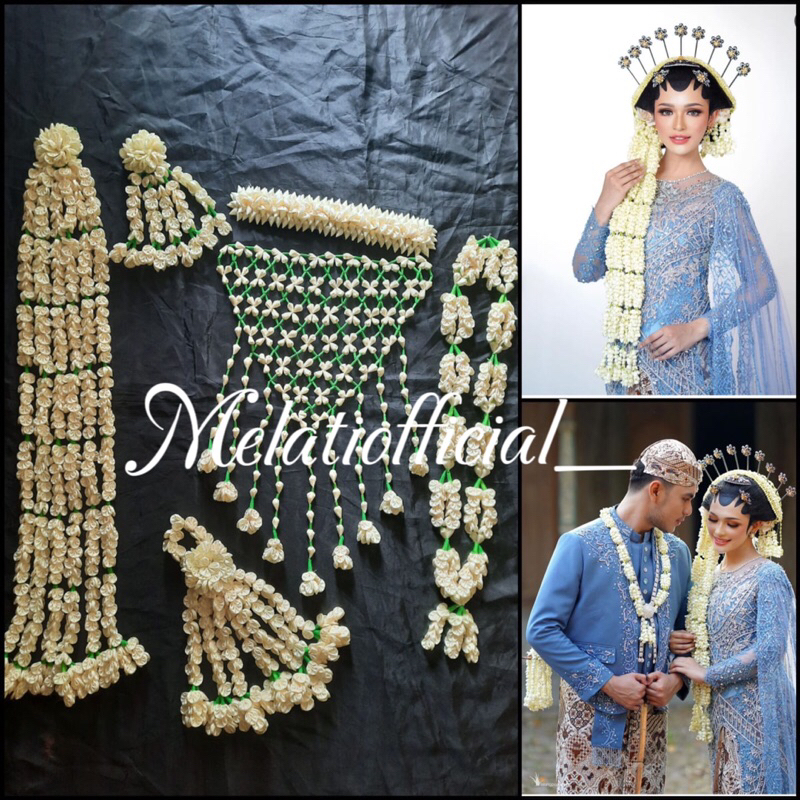 melati sunda set mekar / melati imitasi / melati pengantin