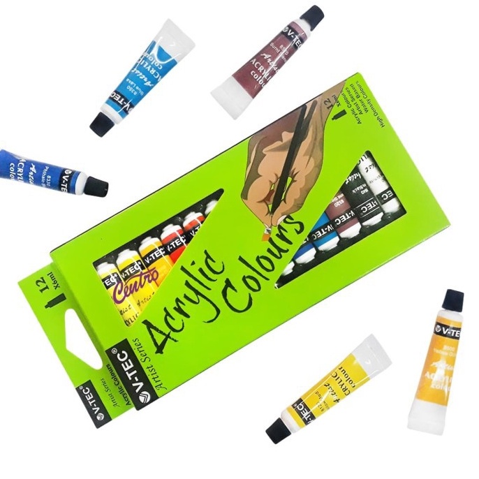 

[Produk GG44] VTec Acrylic Colour Set 12 Warna / Cat Acrylic V-TEC 6ML 12 Warna 43