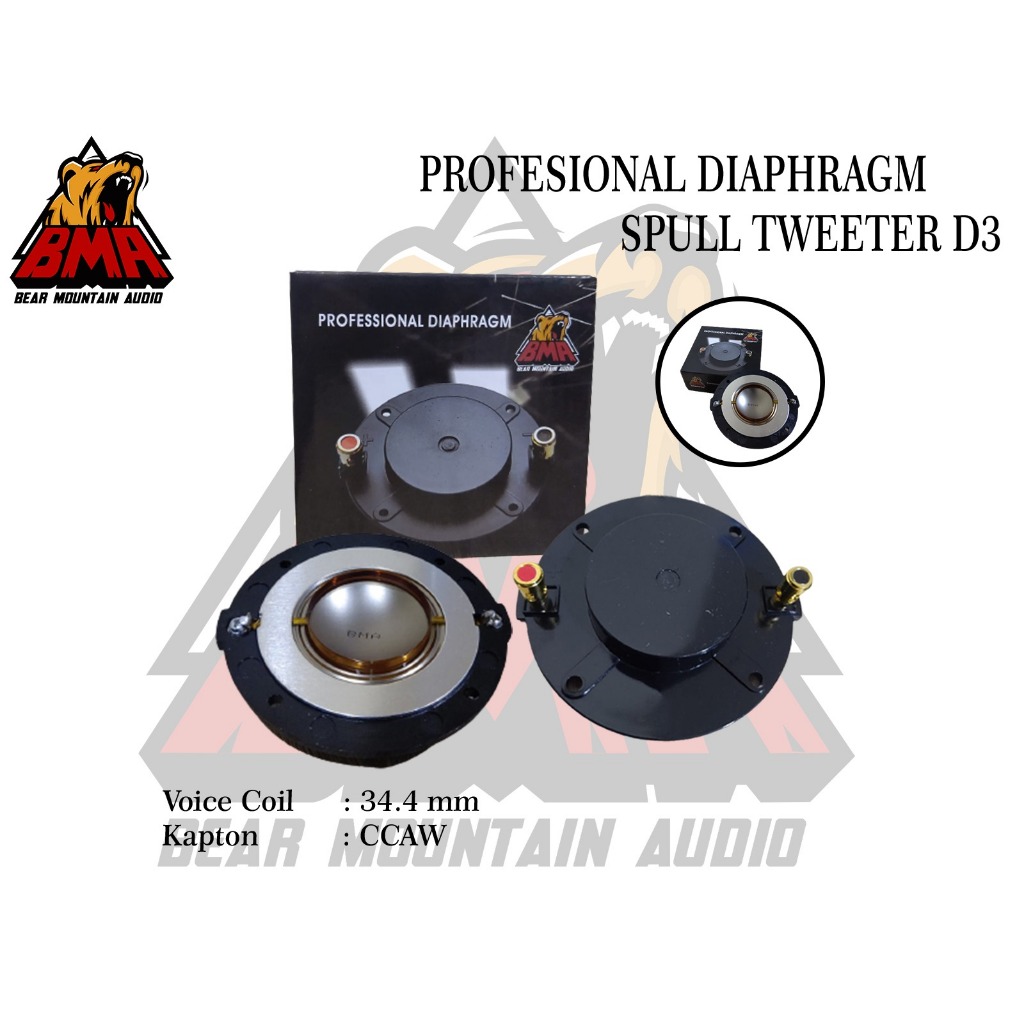 Spull BMA D3 34.4 mm Spul Spool Tweeter Twiter Driver BMA D3 Original