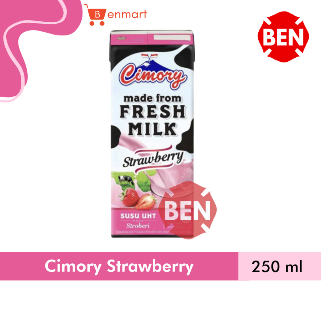

Cimory Susu UHT STRAWBERRY 250ml 250 ml Stroberi Pink Fresh Milk Dus