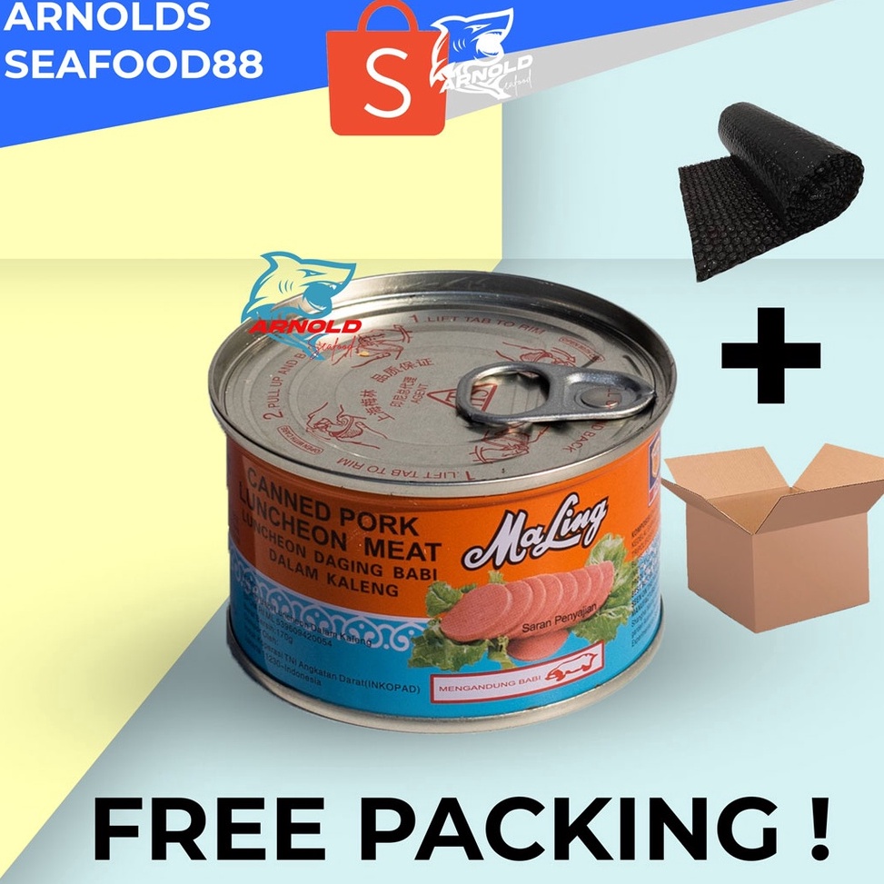 

Ready Maling Canned Pork Daging Babi Maling Luncheon Meat 397g TTS Brand / Maling TTS 397g T95