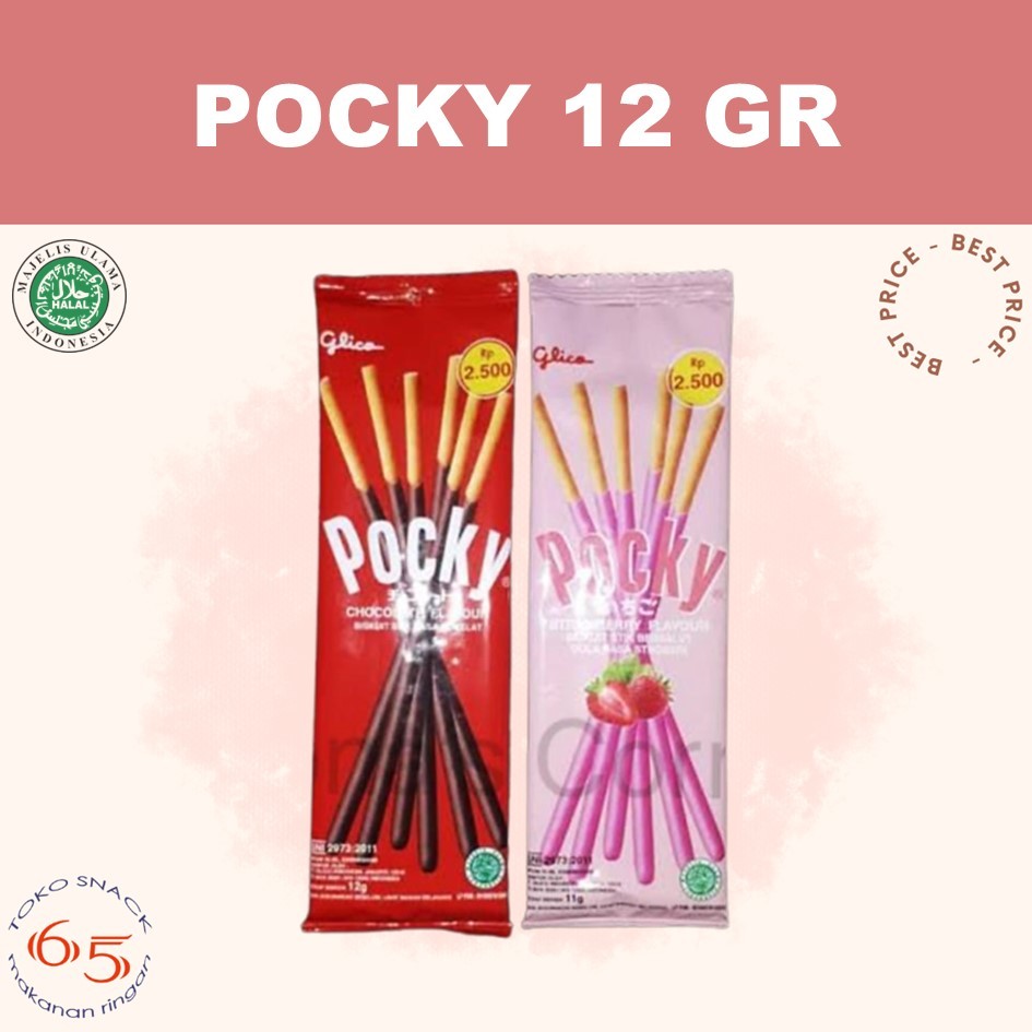 

Pocky Glico 11gr. stick coklat stroberi. PAK