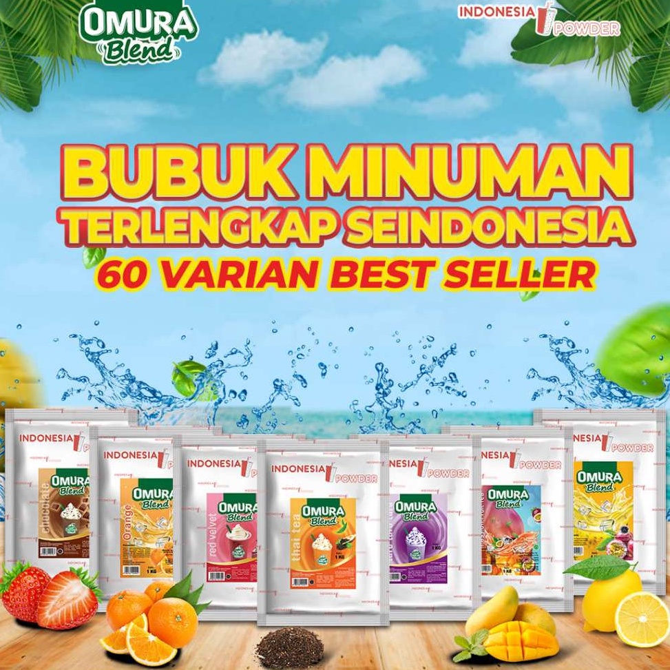 

✯Terkini➱ [SERIES] OMURA Blend Bubuk Minuman Instant Aneka Rasa Mix Omura Powder 1 KG P46 ❀