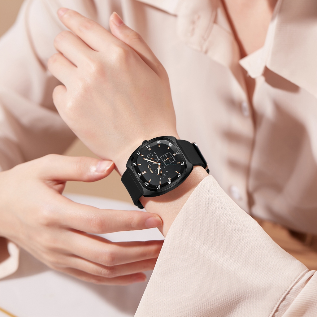 REBIRTH Jam Tangan Wanita Anti Air Original Kasual Mode Tali Silikon Jam Tangan Cewek Korea-2