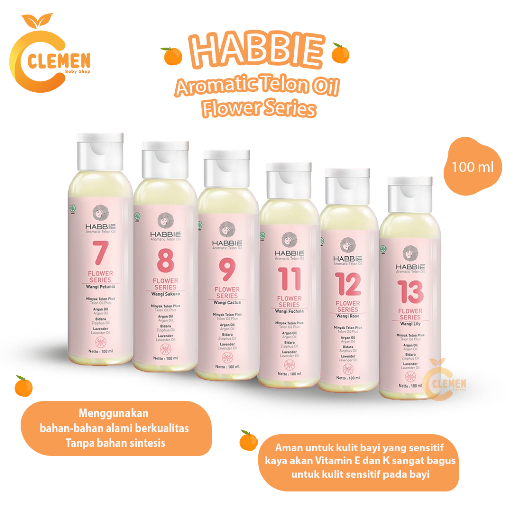 Habbie Aromatic Flower Series (Minyak Telon Bayi)