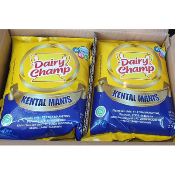 

[KODE SPHHE] Dairy Champ Bantal 2,5 kg SKM Susu kental Manis 1 CRT
