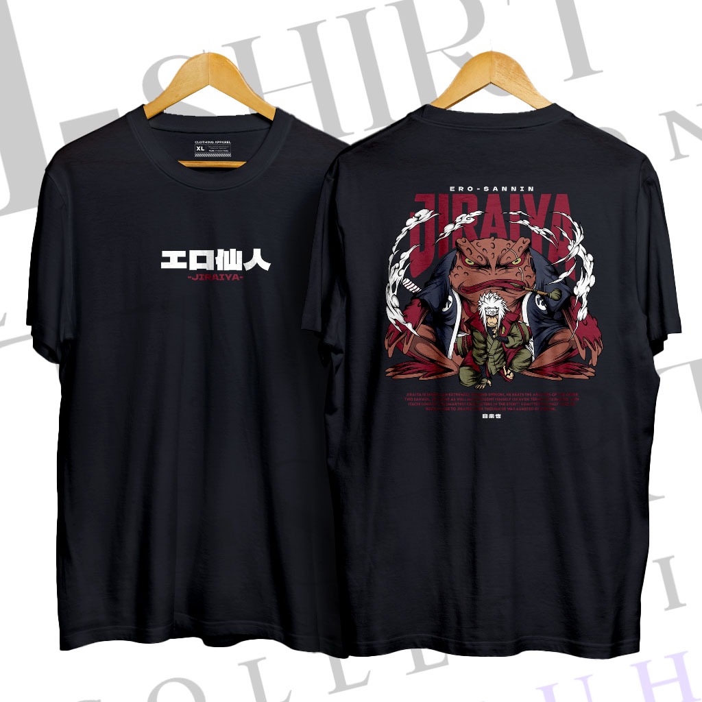 Kaos Distro Pria Sablon DTF NARUTO JIRAIYA ERO SANNIN Kaos Keren Anime Karakter Naruto T-Shirt colle