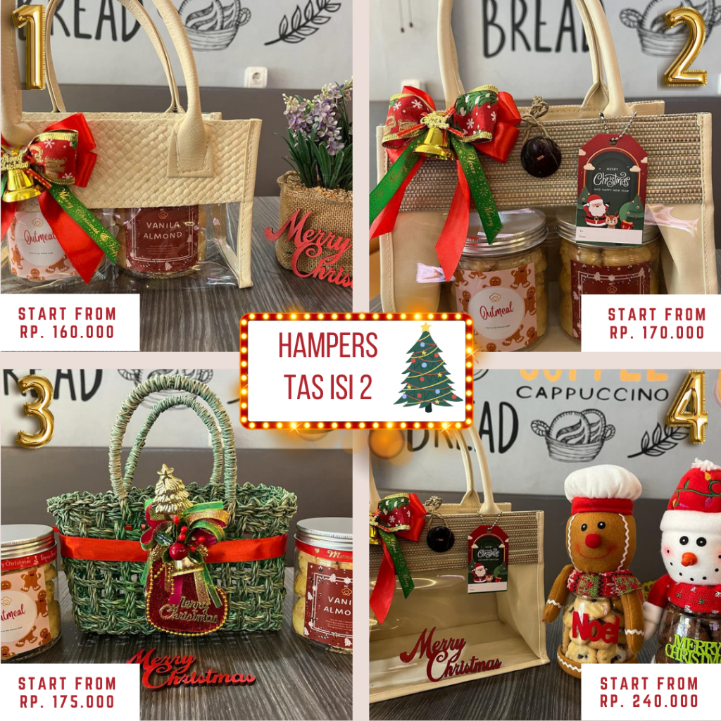 

Tas Rajut Natal Isi 2 Toples Cookies Jar - Christmas Gift