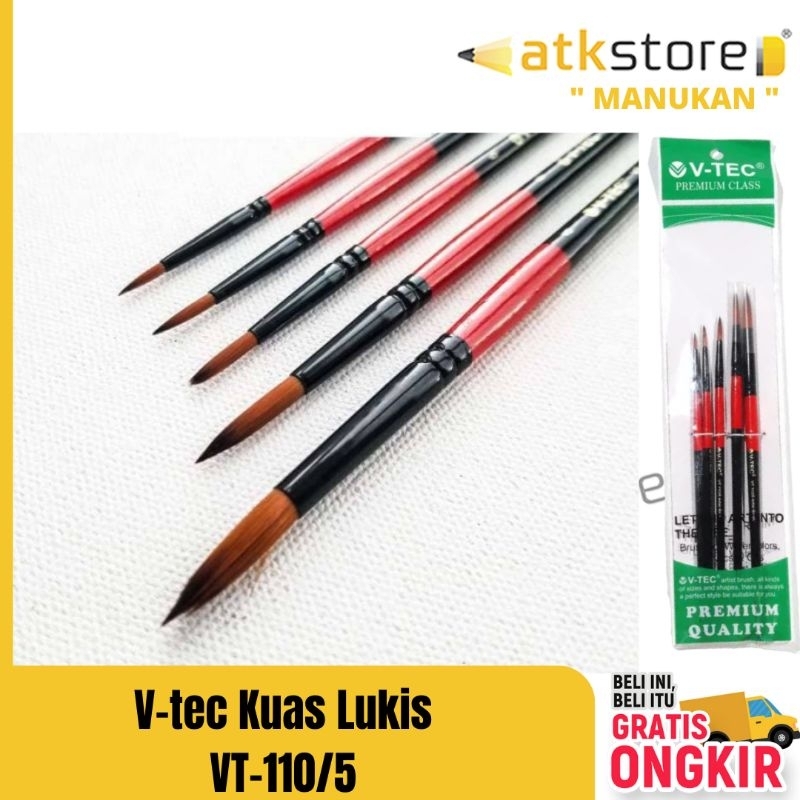 

Kuas lukis set isi 5 / V-tec Kuas Type VT-110/5