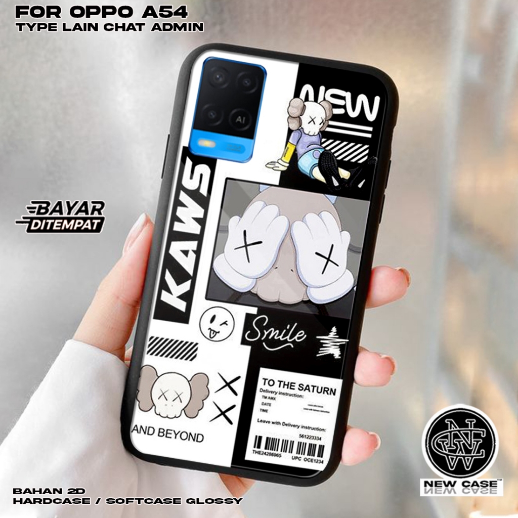 Case OPPO A54 - Casing Hp Terbaru 2023 Newcase [ KAWS ] Silikon Hp Mewah - Kesing Hp Case OPPO A54 -