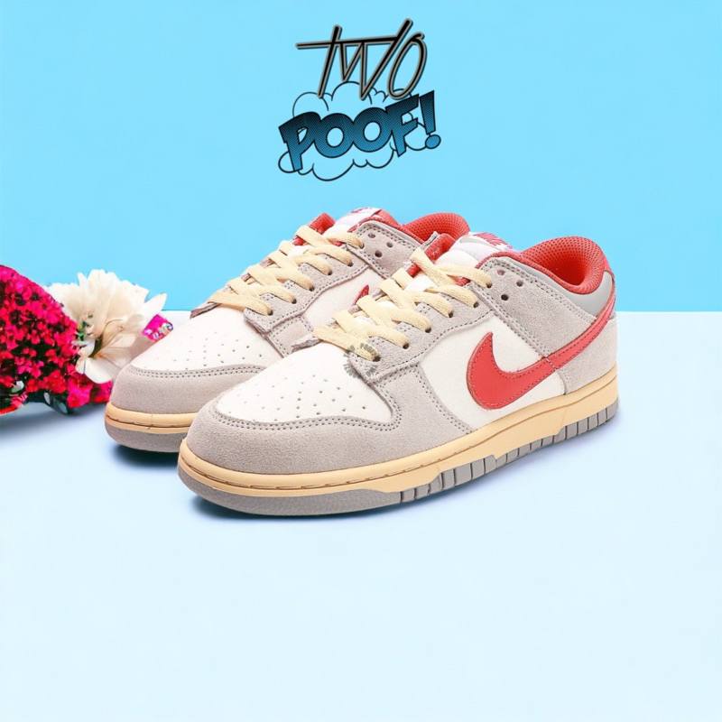 

[ Two's.Poof2! ] - Sneakers | Dung'z Low 85 Athletic Department " Grey Red " -" BNIB "- [ Two's.Poof2! ]