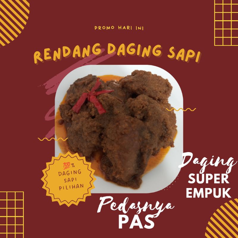 

RENDANG DAGING SAPI 300 GRAM ASLI PADANG/RENDANG HITAM ASLI PADANG