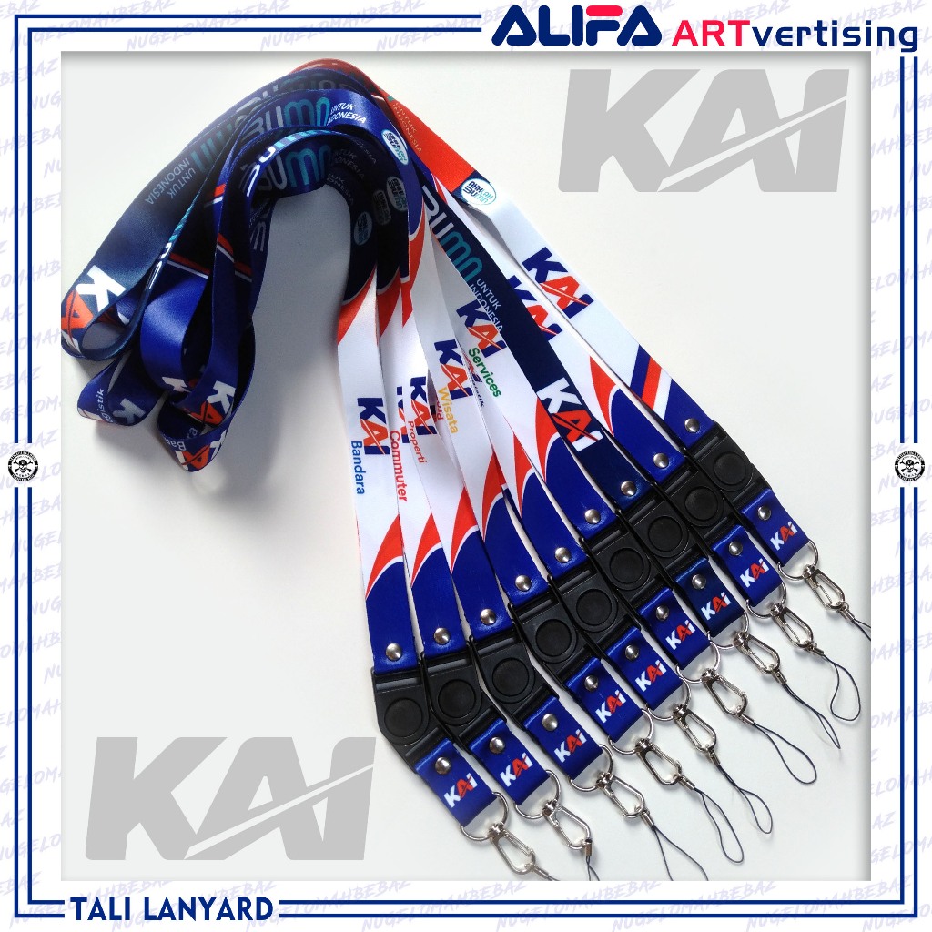 

TALI LANYARD/GANTUNGAN ID CARD/HP/KUNCI/DLL.. BUMN PT KAI