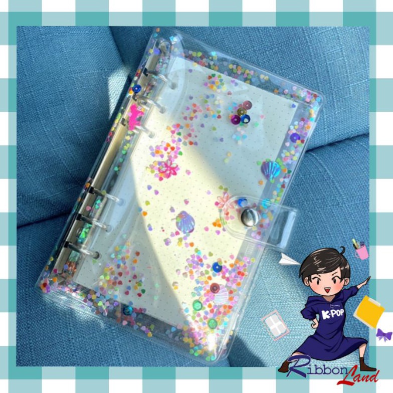 

Terkini A6 ONLY Cover Sequin Manik Binder Diary 6-Ring T0I
