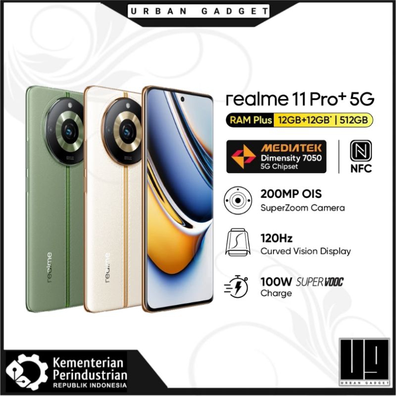 HP Realme 11 pro+ 5G ram 12/512GB, GARANSI RESMI REALME INDONESIA