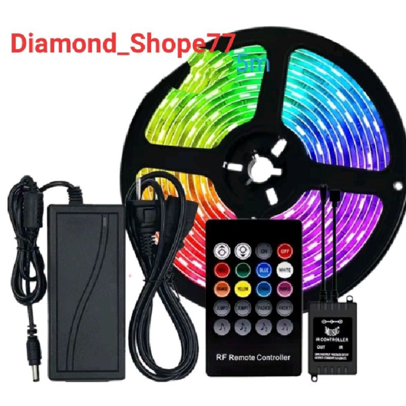 lampu LED strip RGB DC SMD 5050/Mata Besar
