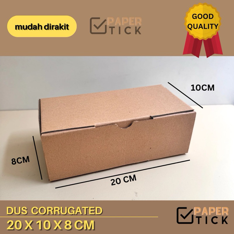 

Box Corrugated DC20x10x8 PENGAIT DC Dus Kemasan Kraft Packaging Kotak Kue Kado