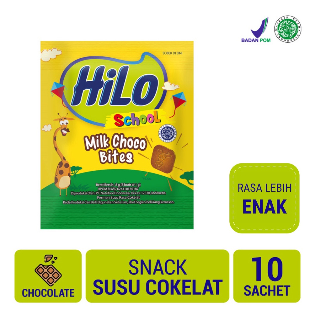 

D!skon HiLo School Choco Bite 10 sachet - Permen Sumber Kalsium Discount