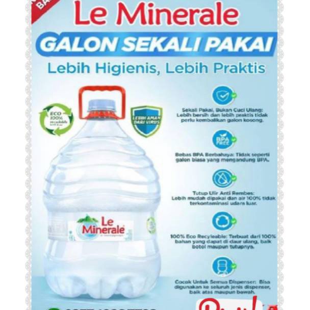 

[✂F12➢] INOVASI Le Minerale 15 Liter GALON [282]