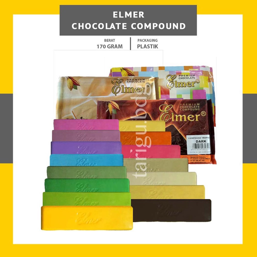 

[☝P86<] ELMER COKLAT BATANG - COKLAT WARNA - COKLAT BLOK - CHOCOLATE COMPOUND [82]