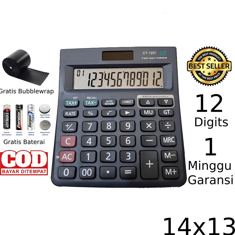 

Terb@tas Kalkulator CITIZEN 120T 12 Digit - Kakulator Dagang / Kalkulator check / Calculator 12 Digit Limited