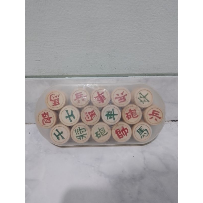 mainan catur China kayu