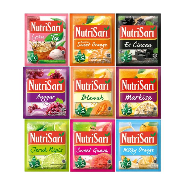 

[♧D81<] Nutrisari Minuman Serbuk aneka 1 renceng [10 sachet] Hari ini