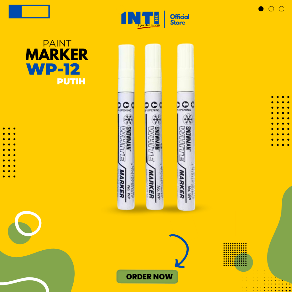 

Spidol Snowman Putih Paint Marker White WP-12 (Ukuran Besar)
