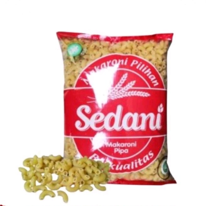 

Sedani Makaroni Pipa 1kg/ Makaroni Pasta Bentuk Pipa