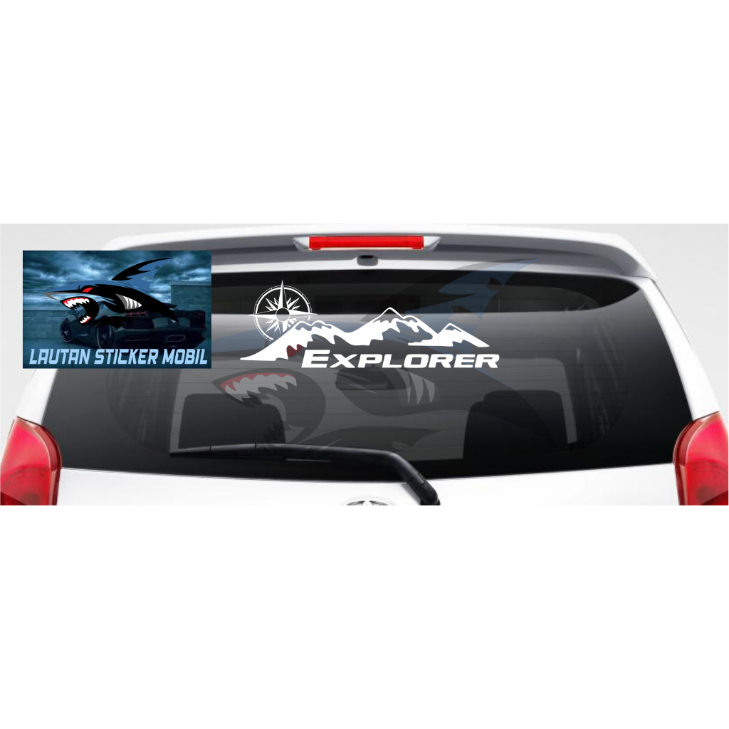 stiker kaca belakang mobil stiker kompas explorer keren