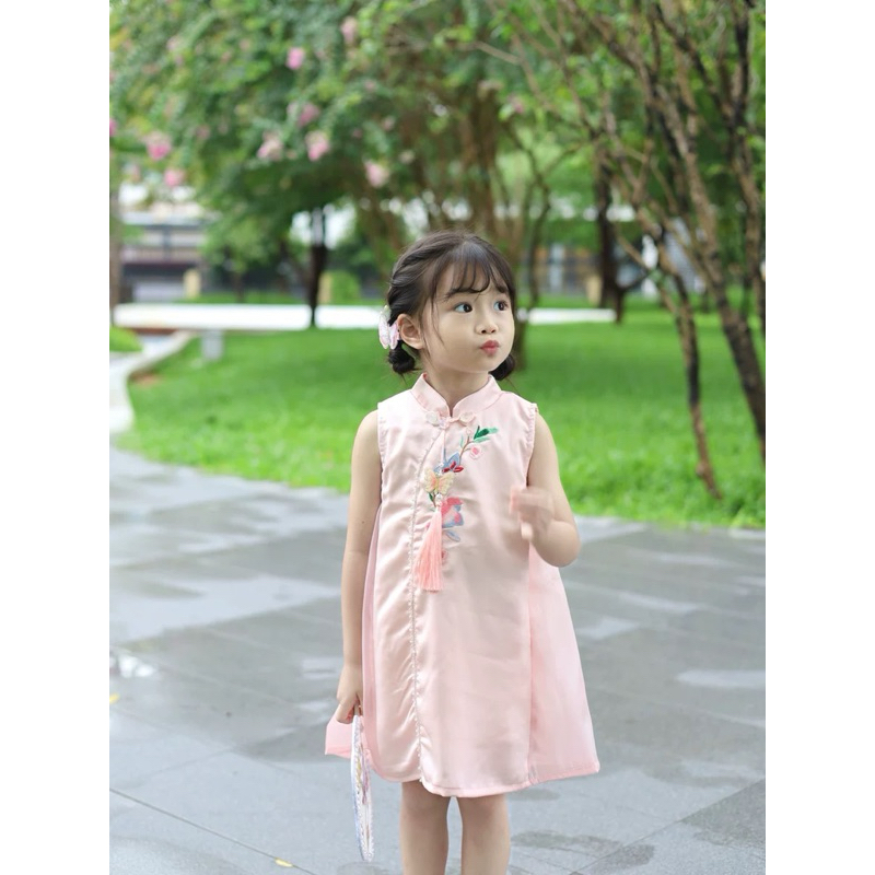 Cheongsam anak perempuan / cheongsam dress / pakaian anak perempuan