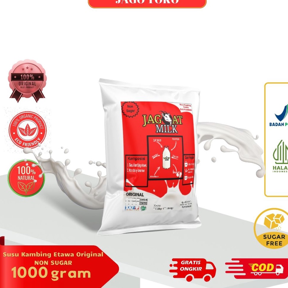 

[☁J42➤] Susu Kambing Etawa 1kg Kemasan Almunium foil jagoat milk In Sale