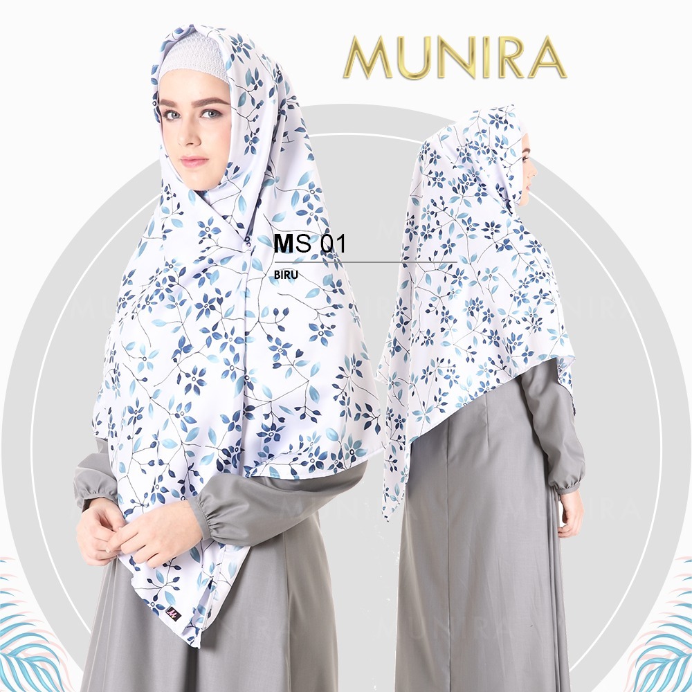 Munira MS01 Hijab SegiEmpat Instant Syar'i