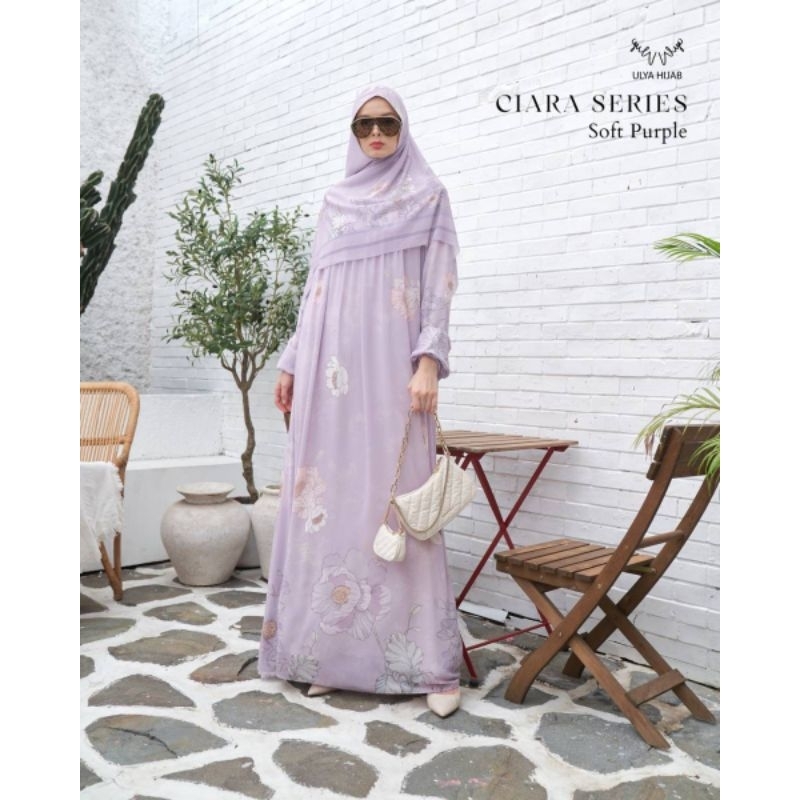 [ULYA HIJAB] GAMIS SYARI TERBARU / DRESS SET PRINTING " CLEONA - LENORA - STRIPY - CARMENITA " by UL