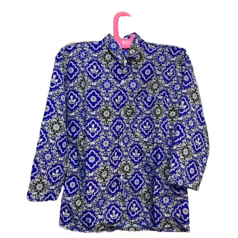 Seragam Sekolah Baju Batik SMP Biru