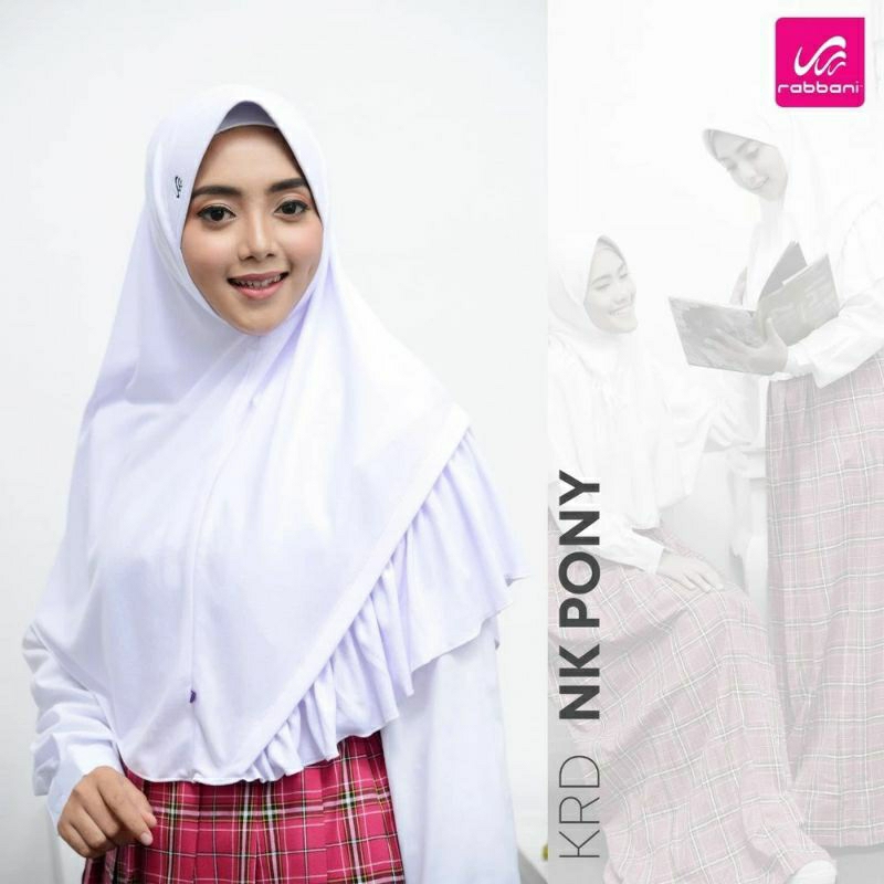 Rabbani Kerudung Pony / Kerudung Instan Sekolah / Kerudung Tanpa Tali