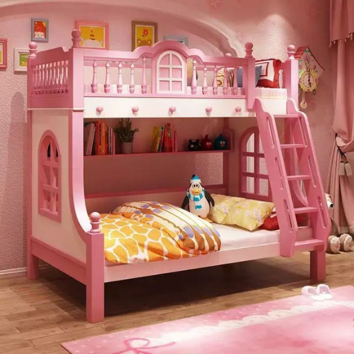 Tempat Tidur  Anak Tingkat - Ranjang Tingkat Anak Perempuan Karakter Princes