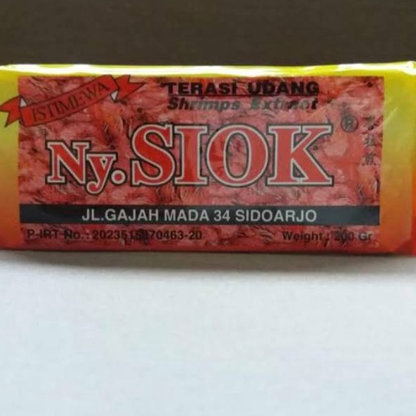 

[KODE SNNWJ] Terasi/ Trasi Udang Nyonya/ Ny. Siok Mentah 200gr Termurah (Free Bubble Wrap)