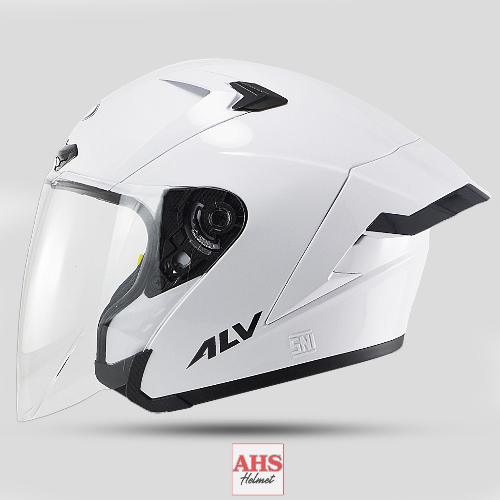 ALV ULTRON PRO - HELM HALF FACE PUTIH SOLID STANDART SNI / HELM PRIA DAN WANITA DEWASA SNI