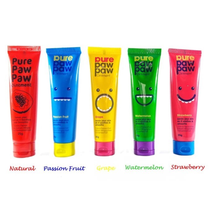 PURE PAW PAW OINTMENT Original Red Pelembab Bibir Kulit Kering Kutikula Luka Ringan Gatal 25Gr
